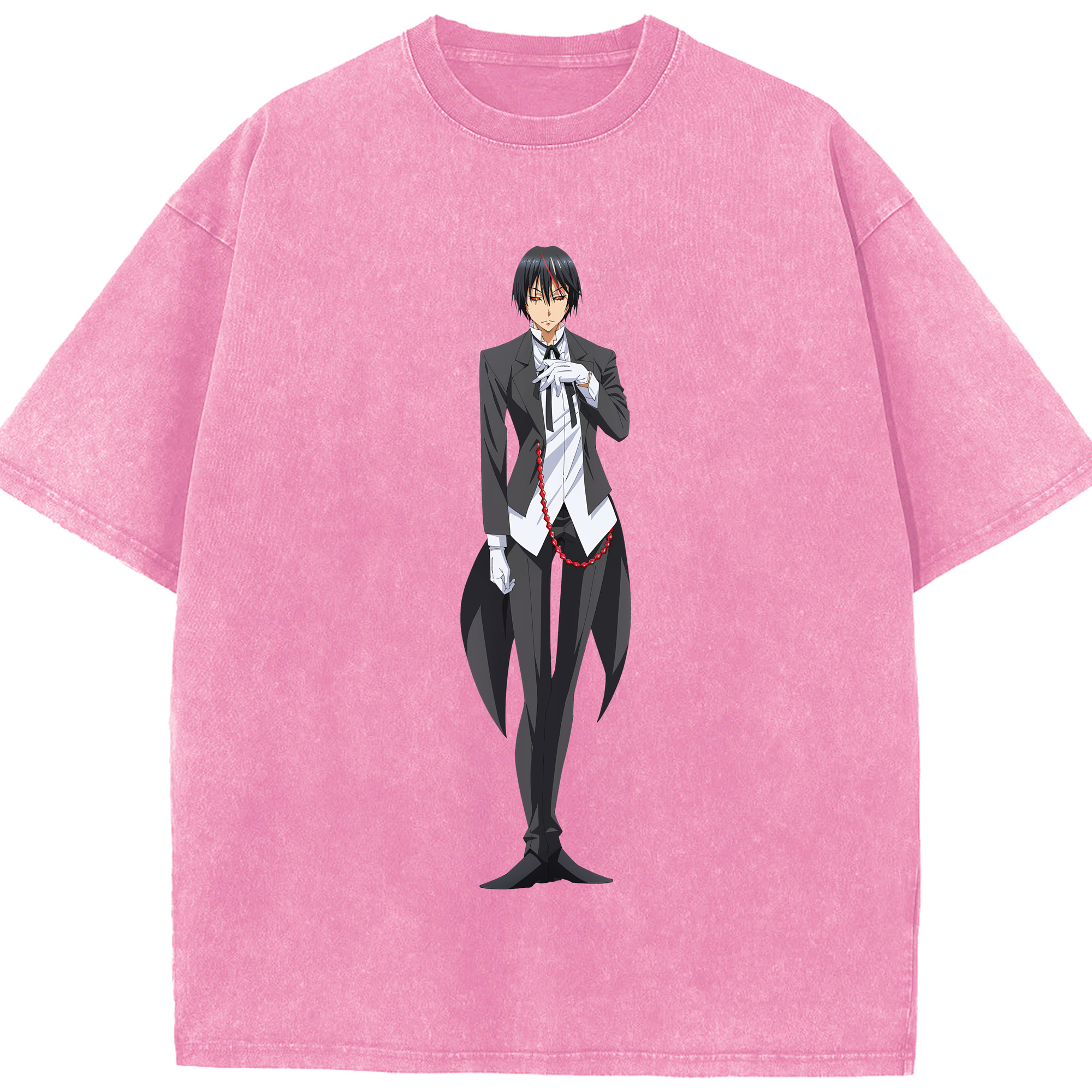 （画像用） 転スラ Regarding Reincarnated to Slime 綿100% ヴィンテージ風 半袖Tシャツ（フロントプリント）
